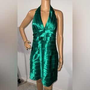 NWT* BCBGMAXAZRIA Green Halter Dress